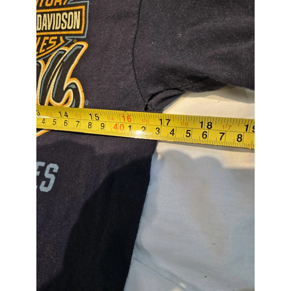 Harley-Davidson Long Sleeves T-Shirt Black Hanes Beefy-T Size Small RPM Saguenay - Picture 11 of 11
